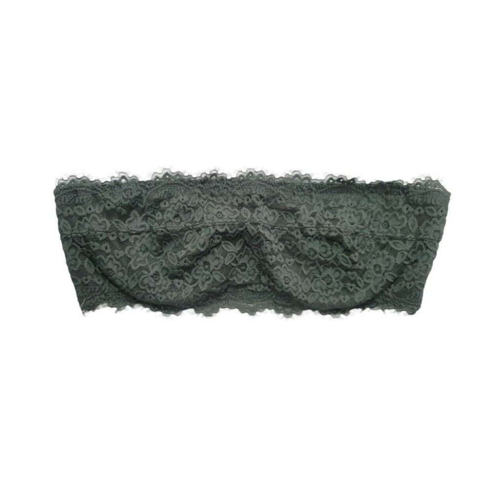 Aerie Eyelash Lace Bandeau Bra Strapless Underwire 32C NWOT - Picture 6 of 11